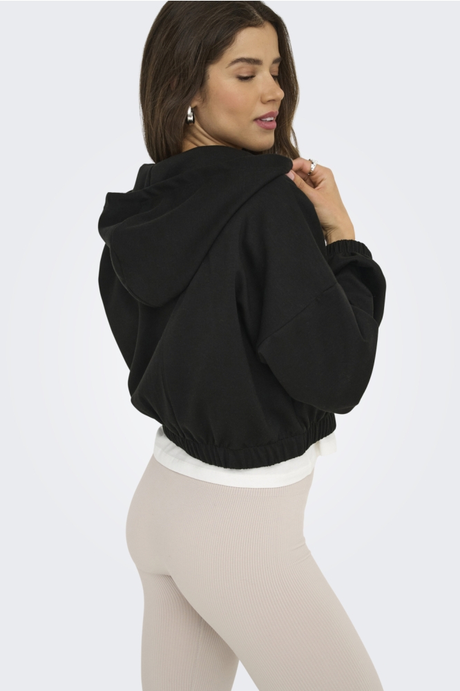 ONLSCARLETT LIFE LS ZIP HOOD SWT NO 15346449 BLACK